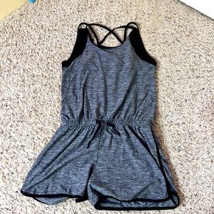 Athletic black and grey romper